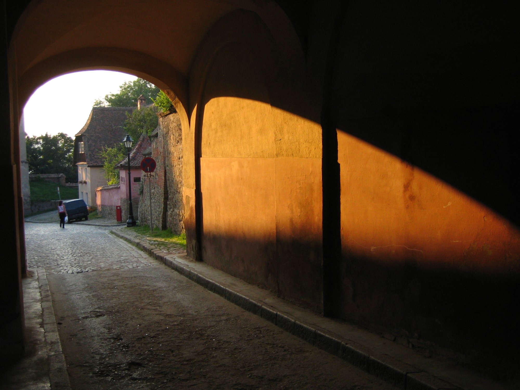 gold_35 Abendstimmung in Sighisoara mit goldenem Sonnenlicht