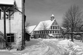 Freilandmuseum Wackershofen bei Schnee