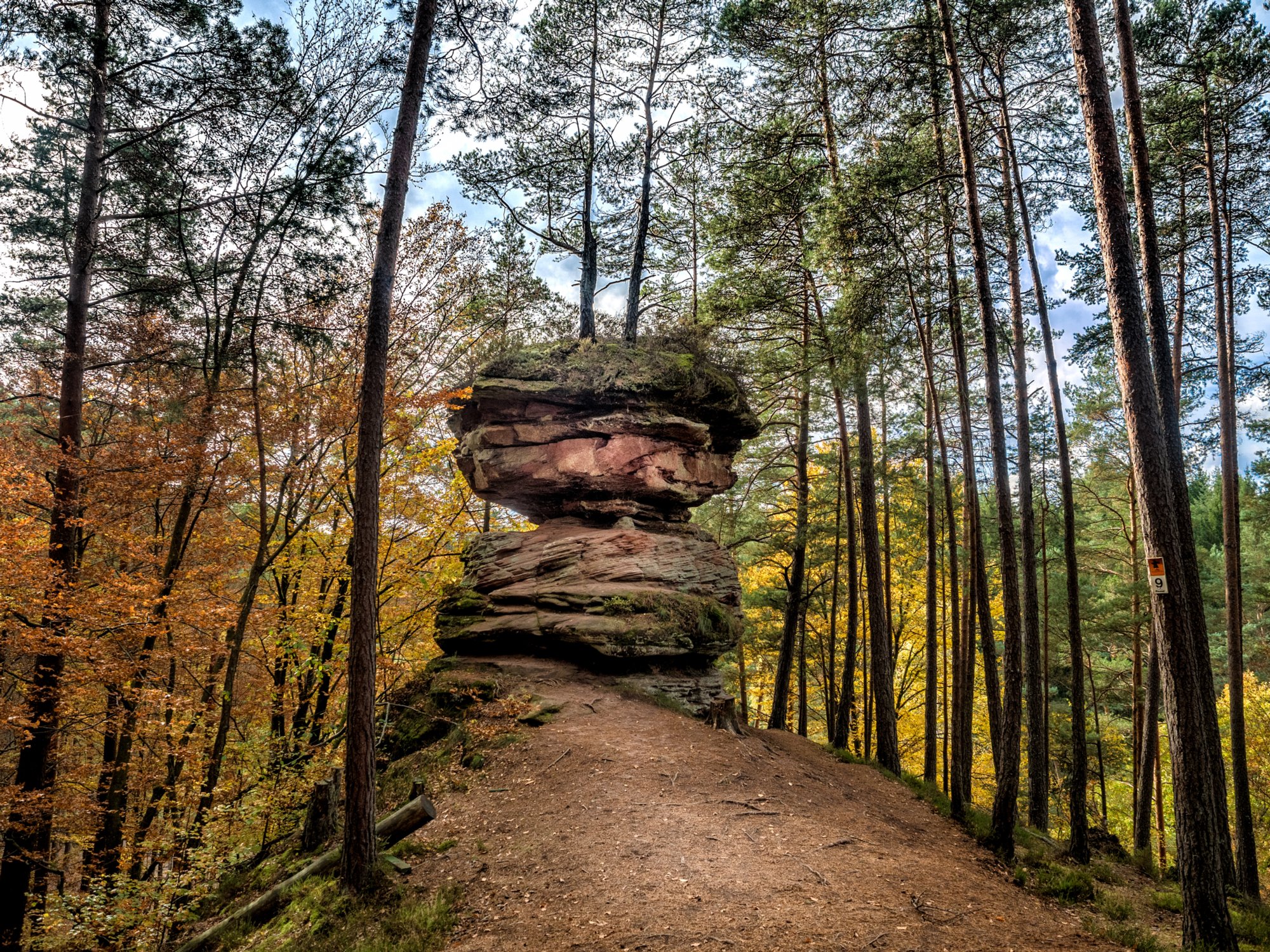 Dahner Felsenpfad Dahner Felsenpfad (westlicher Teil). Start und Endpunkt: Parkplatz FelsenGraf /Steakhous, Im Büttelwoog 2.